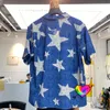 Kapital Man Shirts 2021 Män Kvinnor Högkvalitativ Full Stars Grafisk Skriv ut Kapital Shirt Oversize Blue Blouse