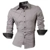 Jeansian chemises décontractées robe homme vêtements pour hommes à manches longues social slim fit marque boutique coton western bouton 2028 210626