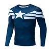 Men's T-Shirts Compression Sports Shirt Long-sleeved Hero Fitness 3D Quick-drying Running T-shirt Workout Clothes Top