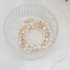 Link, cadeia vintage natural de água doce pulseira de pérola para mulheres Coreia Moda Barroco Diário Simples Jóias Finas