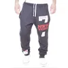 Fashion Brand Men Letter Print Sweatpants Male Joggers Loose Hip Pop Casual Trousers Track Pants Calca Masculina 211008