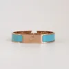 Klassisk designer armband stål Bangle Luxury Brand 18k Rose Gold Armband Women Armband 12mm bred med presentväska2966