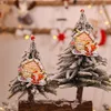 2 pcs/bag Creative Cartoon Christmas Color Pendant Decoration Xmas Tree Ornaments Window Hanging Ornaments Supplies