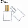 50pcs Perfume replacement bottle, gold and silver straight cover, 30ml, 50ml portable transparent glass bottle, spray bottle