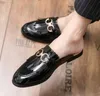 Zapatos de vestir de cuero de la PU de los hombres de alta calidad de la moda de la moda casual mulas zapatos masculinos retro diseño ligero resbalón en elegante Zapatos de Hombre AG014 210830