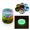 Silicone Noctilucent Ashtrays Soft Portable Pocket Round Ashtray Shatterproof Anti-scalding Cigar Ashtray Home Cigarette