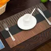 Topfinel uppsättning av 4 pvc placemat för bordmatta kudde dryck vin kustar bambu placemats matbord plats mat kök bord linne 210706