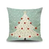 Cartoon Christmas Pillow Case Cute Style Reindeer Holly Jolly SnowFlake Trees Happy New Year Decoration Pillowcase