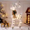 Accessoires de décoration pour la maison Noël blanc bonhomme de neige faon LED lumières décoration d'arbre de Noël 2022 année cadeau ornements de Noël 211104