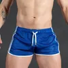 Running Shorts Lantech Men Sport Quick Dry Grid Workout Gym Short Pants Wear Soccer Tennis Training Beach Swim