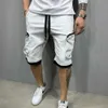 Cales de Vero Hip Hop 2020 Preto Fitas Streetwear Bermuda Homem Shorts Multi-Bolso Punk Casual Na Altura do Joelho Calas Cur x0601