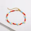 Link, Chain 4pcs Handmade Woven Acrylic Beaded Bracelet Set For Women Girls Colorful Flower Little Daisy Bracelets Friendship Jewelry Gifts