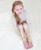 Dziewczyny Cekiny Spodnie Rose Gold Leggings Sparkle Glitter Girl's Cekiny Dna 211103