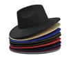 Wide Brim Hats Women Man Four Seasons Flat-brim Woolen Top Hat, Metal Fashion Belt, Large-brimmed Felt Plain Weave Hat