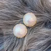 Duża Pearl Stud Kolczyki Dziewczyna Okrągły Geometryczny Vintage Kryształowe Kolczyki Dla Kobiet Wesela Mody Biżuteria Prezenty