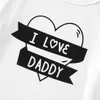Arrival Summer Letter Print White Cotton T-shirts for Dad and Me 210528