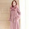 Women's Fur Women's & Faux Real Sheep Shearling Winter Coat Women Korean Slim Womens Clothing Cute Abrigos Mujer Invierno 2022 8122-1