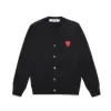 Melhor Qualidade com des Garcons Heart Heat Heart Play C218-3 -Gray-V-pescoço de lã Botão Cardigan Sweater