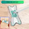 X-type Floor Mop with 3pcs Reusable Microfiber Pads 360 Degree Hand-free Wash Household Cleaning Tools for Wood Ceramic Tiles