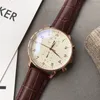 Men039s luxury fashion watch leisure business imported mechanical movement leather strap high quality AAA 45mm Big dial7682939