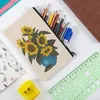 Smycken påsar, Väskor 10st Canvas Makeup Zipper Pouch Pencil Case Blank DIY Craft Cosmetic for Travel