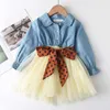 Bärenführer Mädchen Kleid Herbst Winter Mädchen Party Kleider Casual Prinzessin Kleid Blumen Kinder Kinder Kleidung Weihnachten Outfits 210708