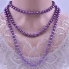 Fashion Glass Imitation Pearl Chokers Beaded Necklace Simple Women knotted Multilayer Long Sweater Chain Clothes Jewelry Wholesale