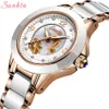 Gift SUNKTA Rose Gold Watches Women Fashion Watch Luxury Brand Quartz Wristwatch Ladies Bracelet Women's Watches For Women Clock 210517