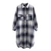 BLSQR Mode Poches Surdimensionné Plaid Veste Femmes Vintage Manches Longues Côté Vents Femelle Manteau Chic Tops 210430