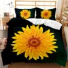 Set di biancheria da letto 3d Bellissimi palette di girasole Lince da letto Dono copripiumini per amici