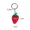 PVC Girl Toy Keychain سلسلة مفاتيح لطيفة محاكاة حقيبة الفاكهة قلادة قلادة مفتاح HEART 3D أفوكادو كيس مفتاح كيس المحفظة