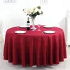 Polyester Jacquard Nappe Hôtel De Mariage Banquet Fête Décoration Ronde Blanc Table Couvre Table Superpositions Imprimé Décor À La Maison