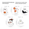 Happy Hallowee Ghost Enamel Pins Creepy Cute Flying Ghost Brooches Boo Pumpkin Goth Badge Pinback Buttons Accessories