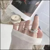 Bandringen Sieraden Koreaanse Trendy Minimalistische Sier Kleur Ring Voor Dames Mode Creatieve Irregar Geometrische Party Geschenken Vintage Drop Delivery 2