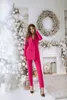 Fashion Fuchsia Bridal Trousers Suits 2 Pieces Women Evening Party Tuxedos Mother of the Bride Formal Work Wear For Wedding