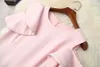Europejska i amerykańska odzież damska na lato 2021 runda bez rękawów okrągły kołnierz z koralików flages moda różowa sukienka