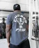 Merk Mens Katoenen T-shirt Zomer Gyms Fitness Bodybuilding Shirts Mannelijke Mode Casual Korte Mouwen Tees Tops Kleding 210629