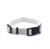 DHL50pcs Dog Collars Sublimation DIY White Blank Nylon Pet Collar with Quick Snap Buckle, Can Match Leash & Harness