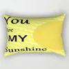 Taie d'oreiller citations classiques vous êtes mon soleil grand S lettres anglaises courtes en peluche Rectangle petits étuis taille 50 cm par 30 cm