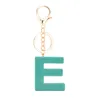 Keychains 1Pc Fashion Letters Keychain Trendy Creative Solid Color 26 English Letter Initial Resin Handbag Keyring Accessories For Women Mir