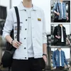 Koreansk stil mode Jean Jacket Mäns Nya Casual Trendy Slim Denim Clothing Coat