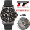 TF Superocean 46 ETA A2824 Automatic Mens Watch M17368D71I1S1 Two Tone Rose Gold Black Steel Dial Stick Markers Rubber Super Edition Watches Puretime c3