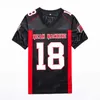 C202 Longest Yard Mean Machine 18 Paul Crewe Movie Football Jersey Herren Team Home Schwarz Stickerei und Nähen Atmungsaktive reine Baumwolle Top-Qualität