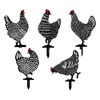 Statue de poulet en acrylique, Art de cour ajouré, coq, animaux, Silhouette, décor, décorations de jardin