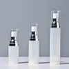 Vacíe 20ml 30ml 50ml Botellas con bomba sin aire Loción Botella de vacío de plástico transparente mate para tubo de embalaje de cosméticos