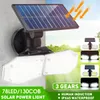 78SMD / 130cob Solar Wall Light À Prova D 'Água Dupla Cabeça Ao Ar Livre Lâmpada de Segurança Jardim - 78LED