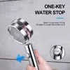 360 Degrees Rotating Double-sided Turbocharged Pressure Shower Head 3 Mode Adjustable Water Saving Shower with Switch Button H1209