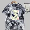 T-shirt Hip Hop Tie Dye a maniche corte girocollo Anime Senku Y0809