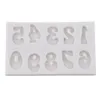 Lettera maiuscola Numero Stampi in silicone Torta fondente Biscotti Strumento di decorazione gelatina Cioccolatini Stampo da forno per cucina