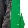 Men's Embroidery Black Green Jacket coats Men Thick Fashion High Qaulity Outwear Tops 2 Colors